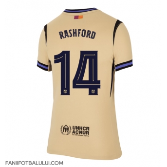 Barcelona Marcus Rashford #14 Tricou Fotbal Replică 2025-26 Femei Deplasare